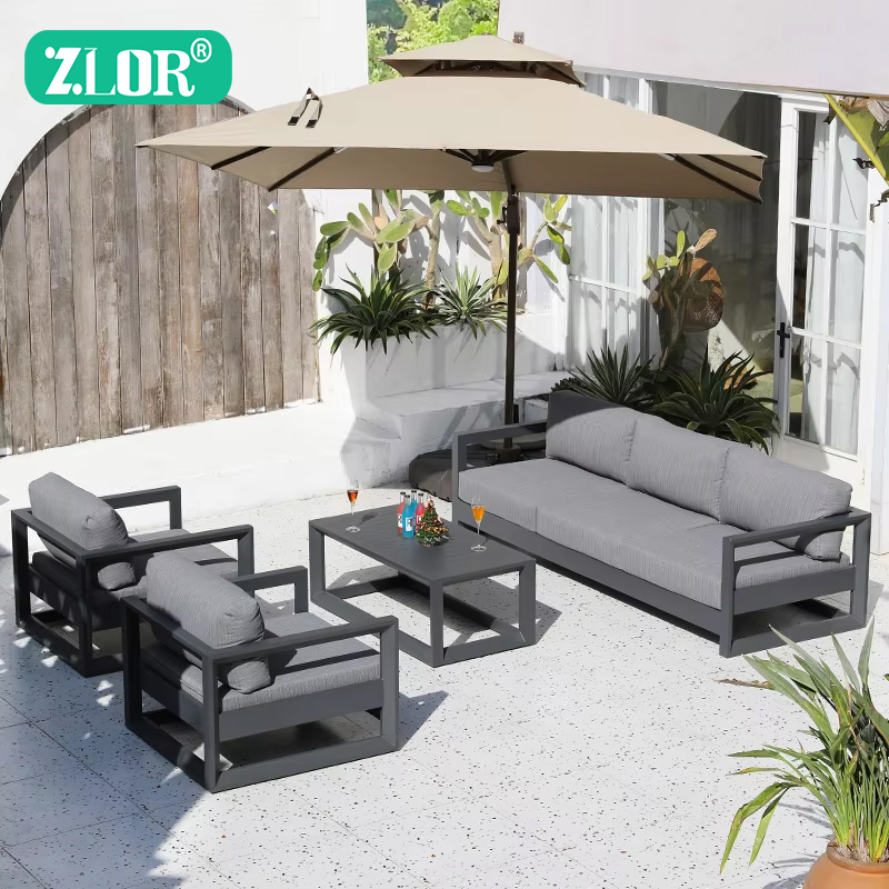 Outdoor Furniture Luxury - Luksusowe aluminiowe zestawy sof ogrodowych, luksusowe