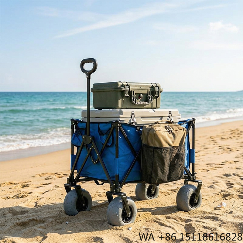 Outdoor Furniture Metal - Składany metalowy wózek plażowy z szybkozłączanymi