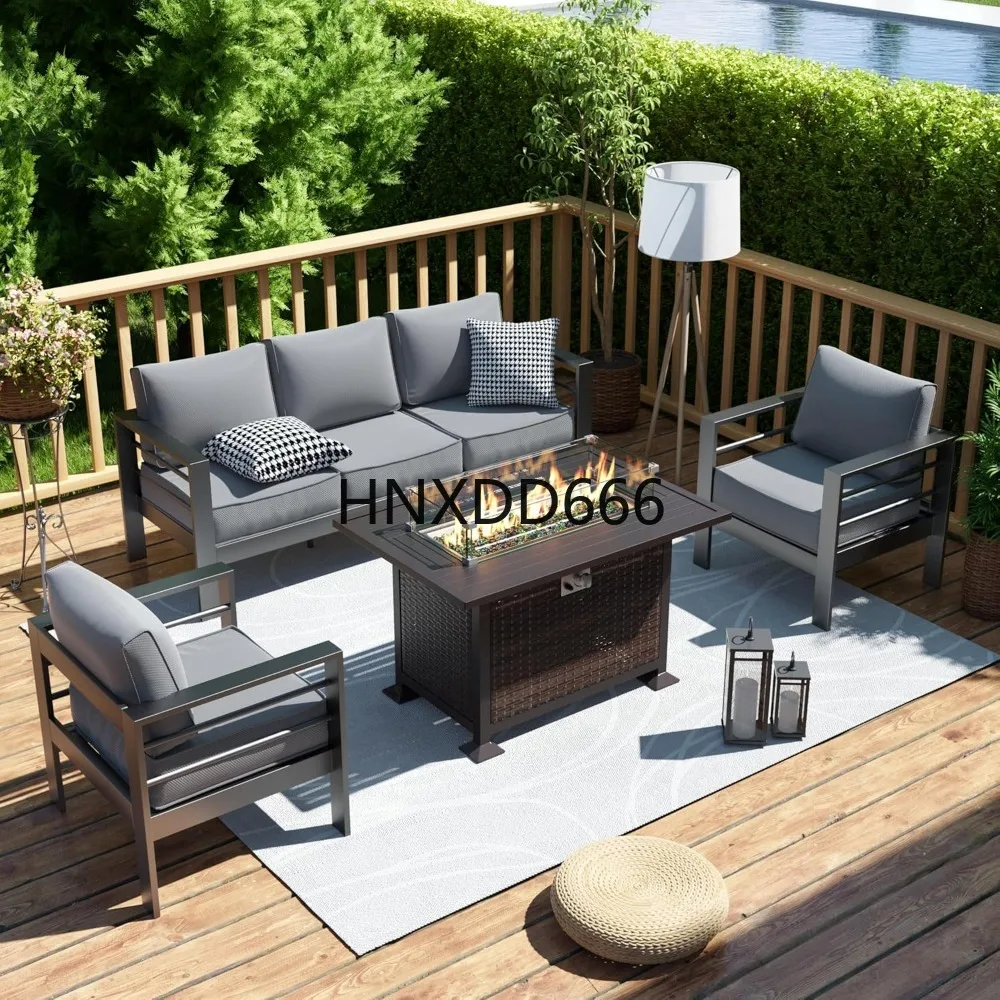 Outdoor Furniture Fire Table - Zestaw mebli ogrodowych z stołem z