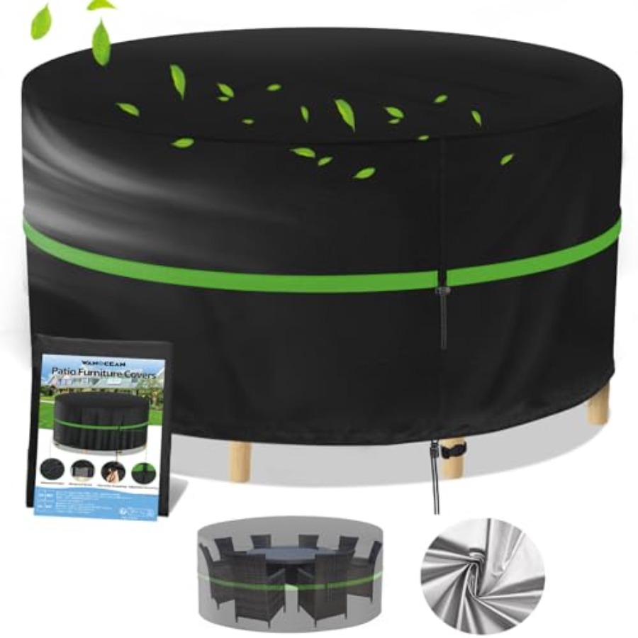 Outdoor Furniture Covers Waterproof - Okrągłe pokrowce na meble ogrodowe, 100%
