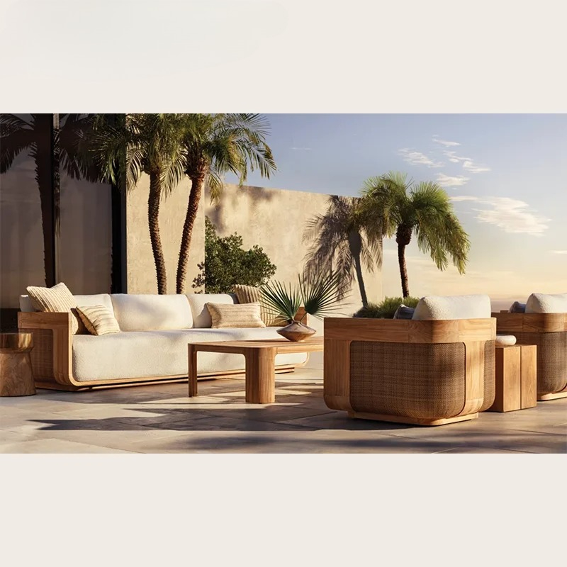 Outdoor Furniture Luxury - Zestaw mebli ogrodowych z drewna tekowego