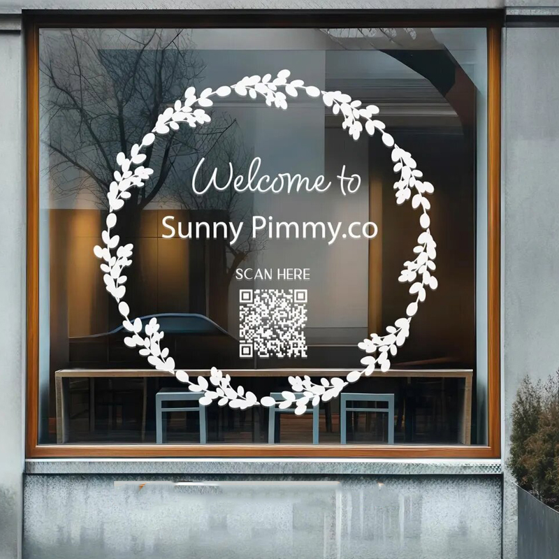 Outdoor Furniture Store - Naklejka w kształcie wieńca z liści