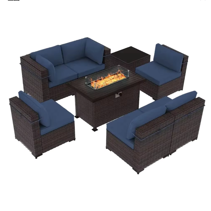 Rattan Lounge Set - Zestawy ogrodowe: stoły, krzesła, sofy, meble