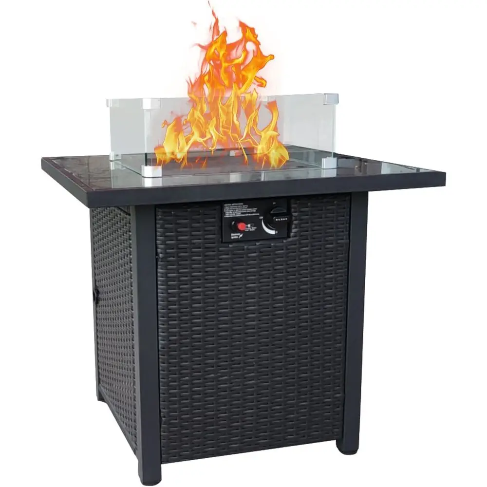 Outdoor Furniture Fire Table - Wiklinowy zestaw mebli ogrodowych, rattanowa sofa