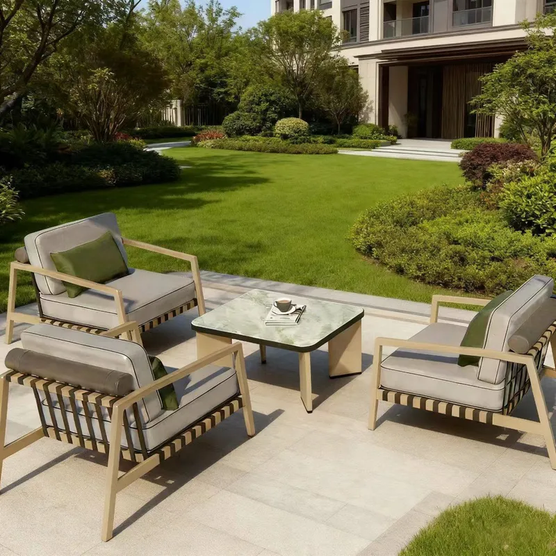 Rattan Lounge Set - Nordycki Zestaw Mebli Ogrodowych z Rattanu,