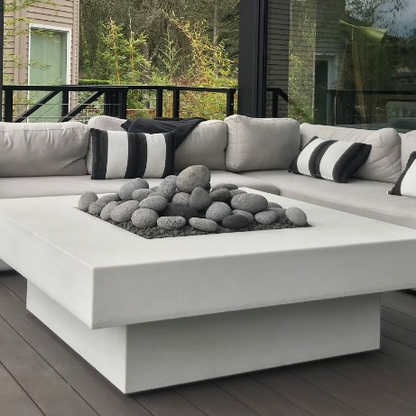 Outdoor Furniture Fire Table - Zestaw mebli ogrodowych z sofą, stół