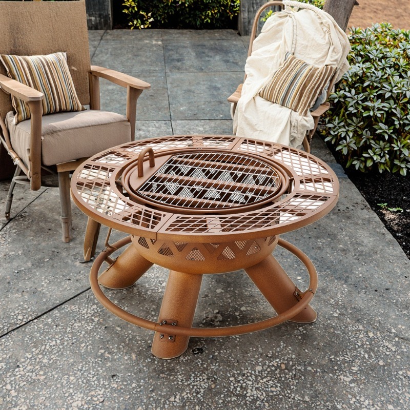 Outdoor Furniture Fire Table - Nowoczesny, przenośny grill i palenisko na