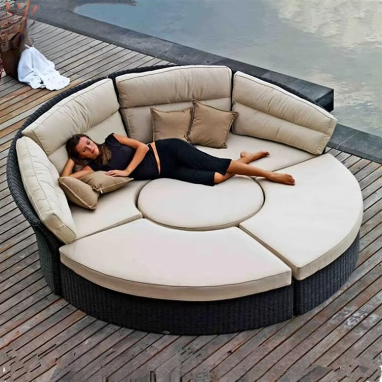 Outdoor Furniture Luxury - Luksusowe ogrodowe meble zewnętrzne Okrągłe leżanki