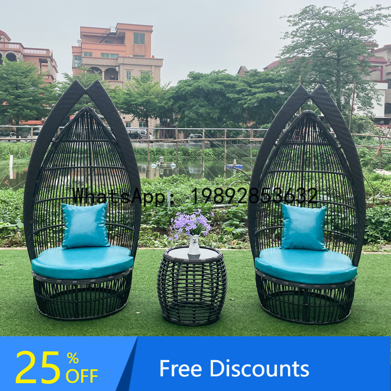 Rattan Lounge Set - Zestaw mebli ogrodowych z rattanu: fotel