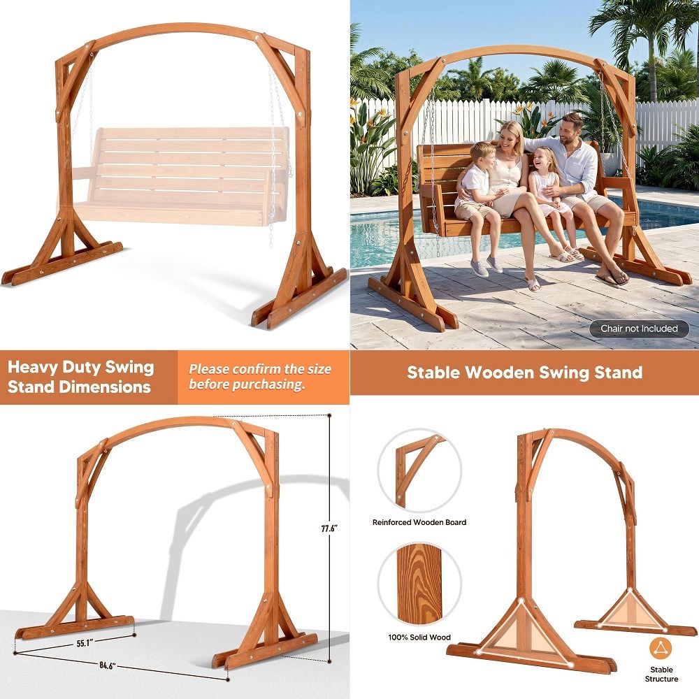 Outdoor Furniture Polywood - Zielona huśtawka na werandę FT Green