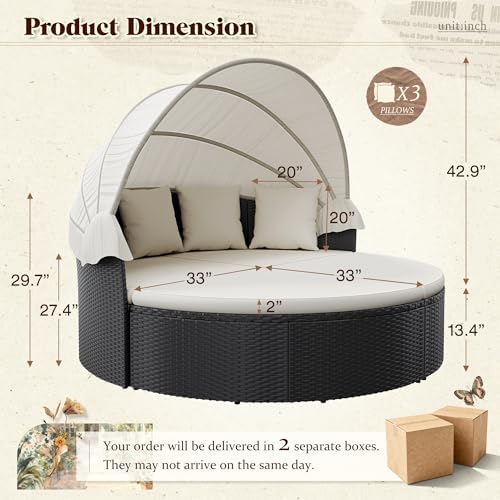 Okrągłe łóżko ogrodowe z rozkł – Outdoor Daybed Furniture recenzja i cena
