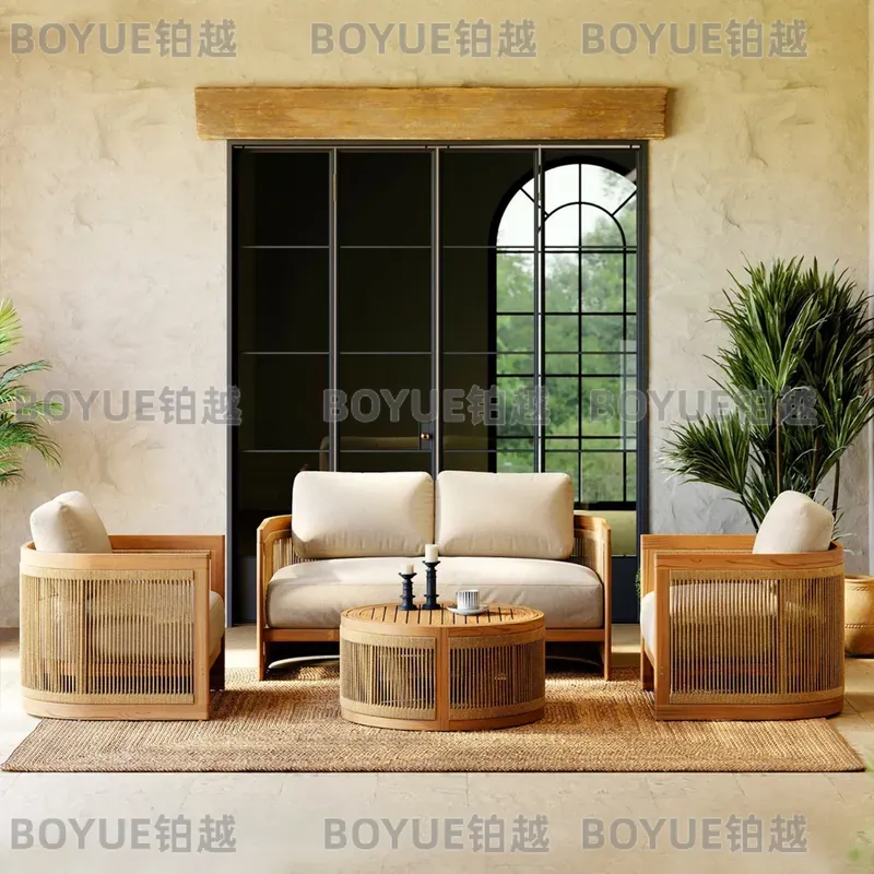 Zestaw mebli ogrodowych z drew – Rattan Lounge Set recenzja i cena