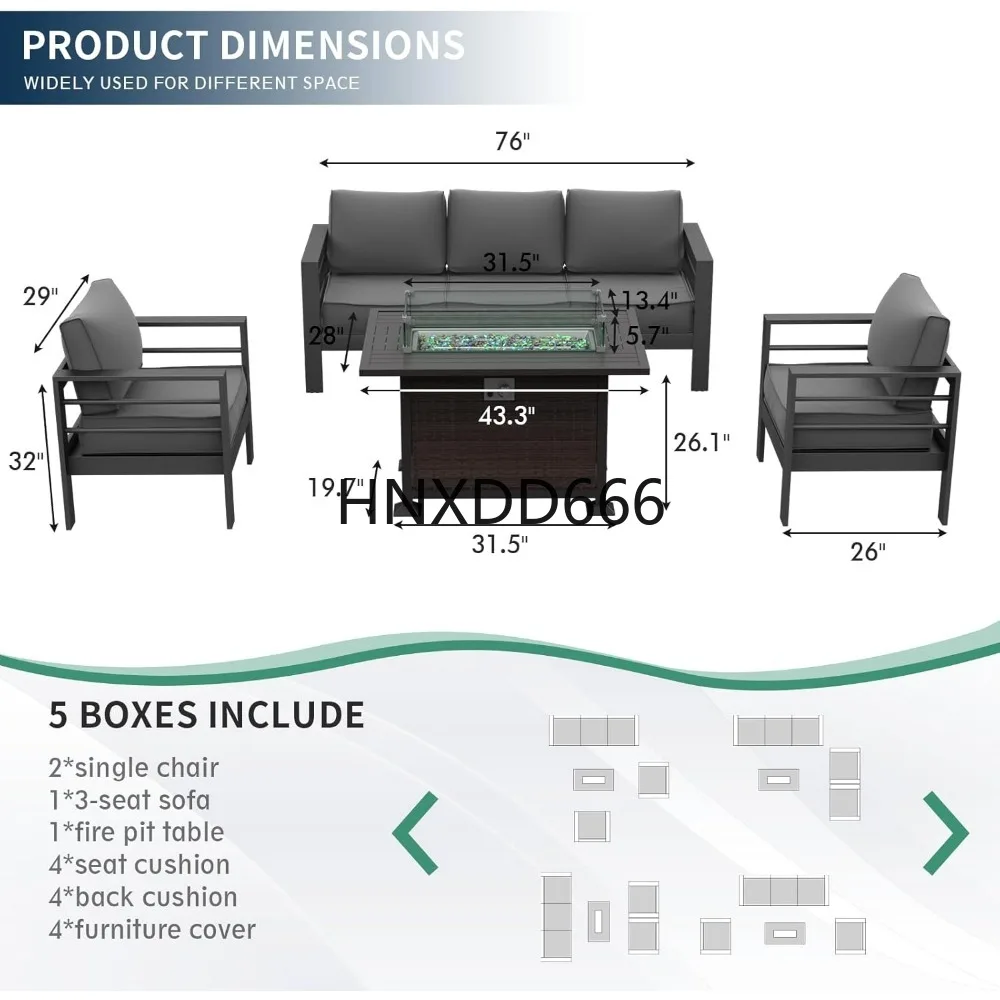 Zestaw mebli ogrodowych z stoł – Outdoor Furniture Fire Table recenzja i cena