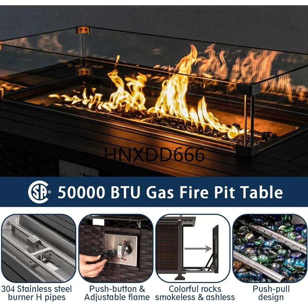 Zestaw mebli ogrodowych z stoł – Outdoor Furniture Fire Table recenzja i cena