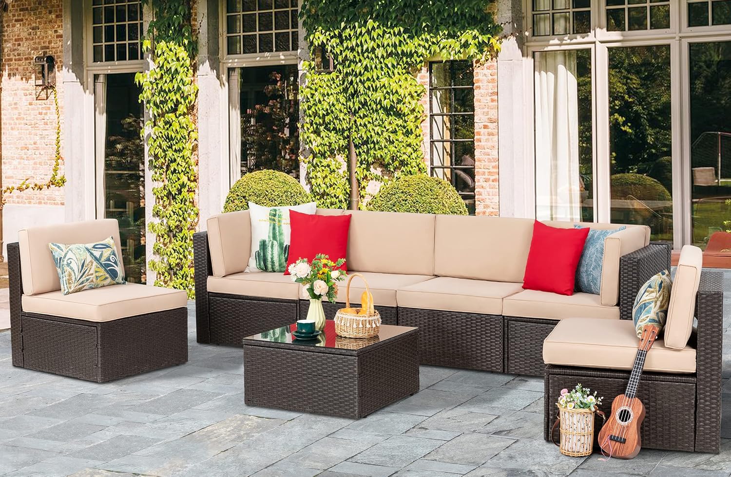 8-częściowy zestaw mebli ogrod – Outdoor Furniture Fire Table recenzja i cena