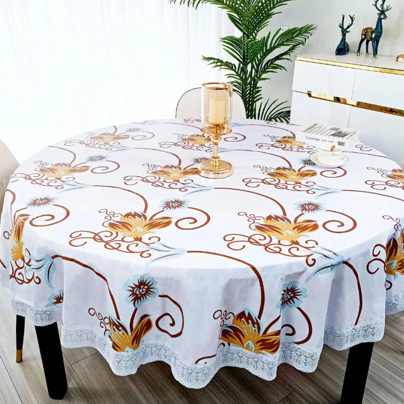 Okrągły obrus z PVC z kwiatowy – Outdoor Furniture Year Round recenzja i cena