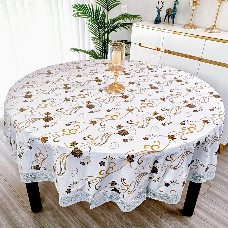 Okrągły obrus z PVC z kwiatowy – Outdoor Furniture Year Round recenzja i cena