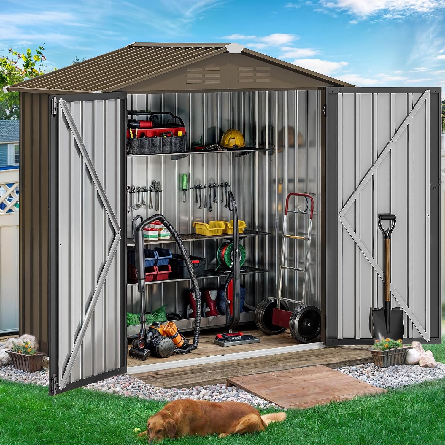 Metalowy schowek ogrodowy 6x4  – Outdoor Furniture Heavy recenzja i cena