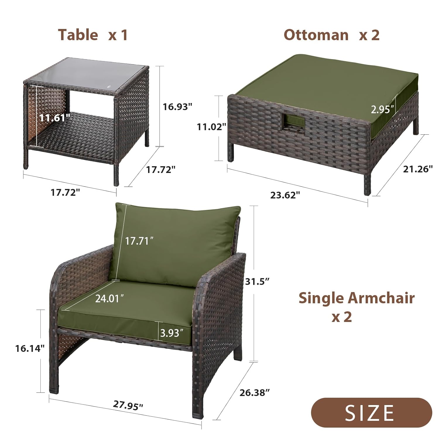 5-częściowy zestaw mebli ogrod – Rattan Lounge Set recenzja i cena