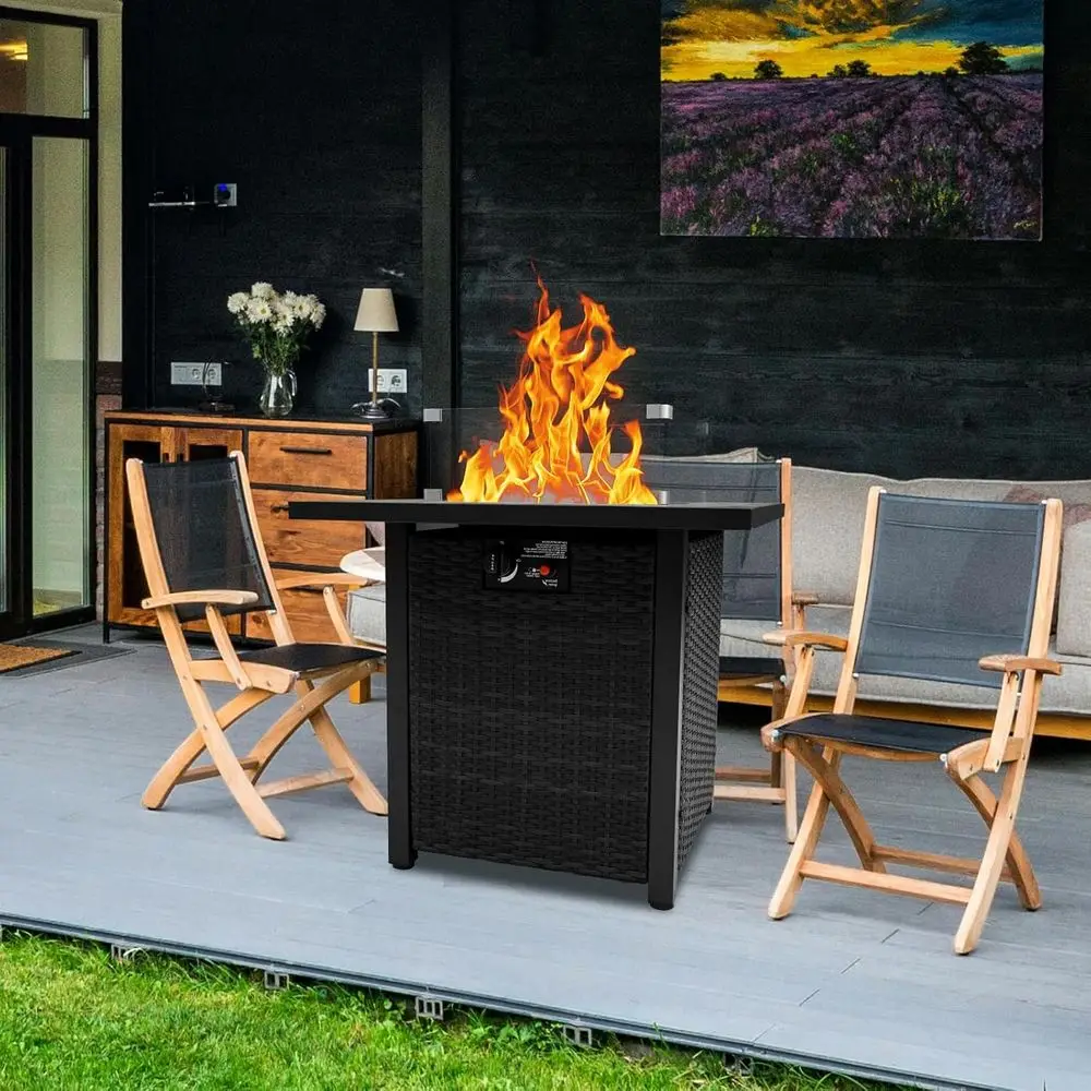 Wiklinowy zestaw mebli ogrodow – Outdoor Furniture Fire Table recenzja i cena