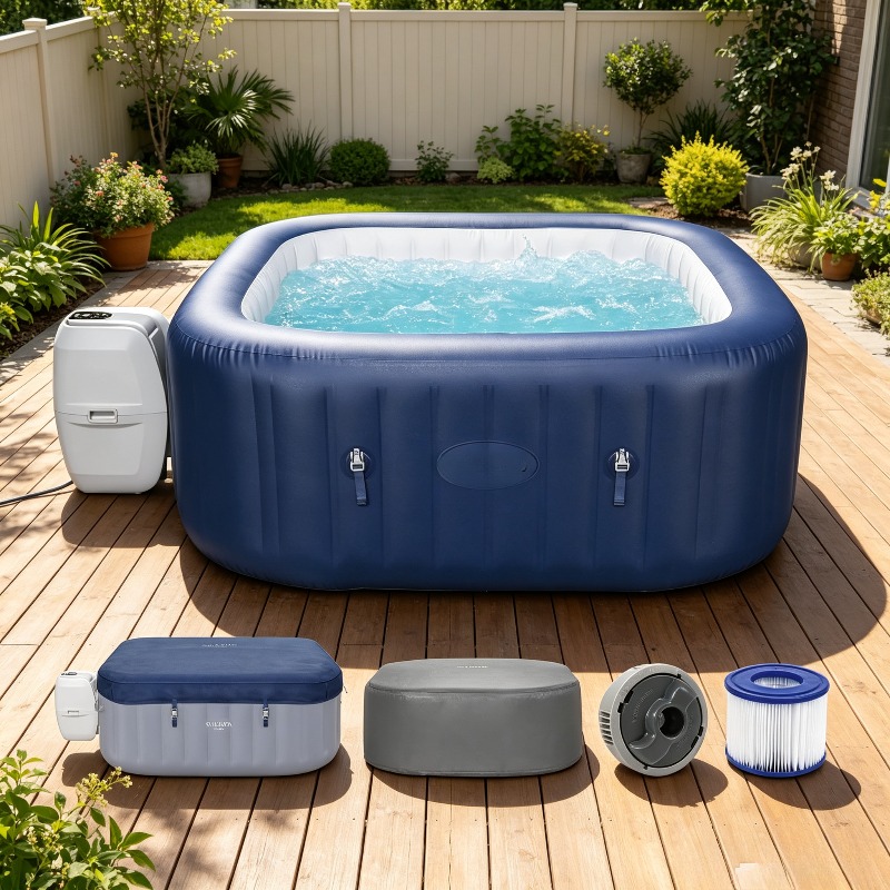 SaluSpa AirJet 4-6 osobowa nad – Inflatable Hot Tub recenzja i cena
