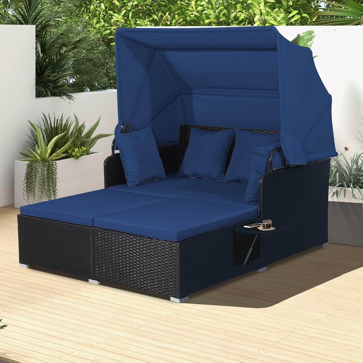 Leżanka ogrodowa z wysuwanym b – Outdoor Daybed Furniture recenzja i cena