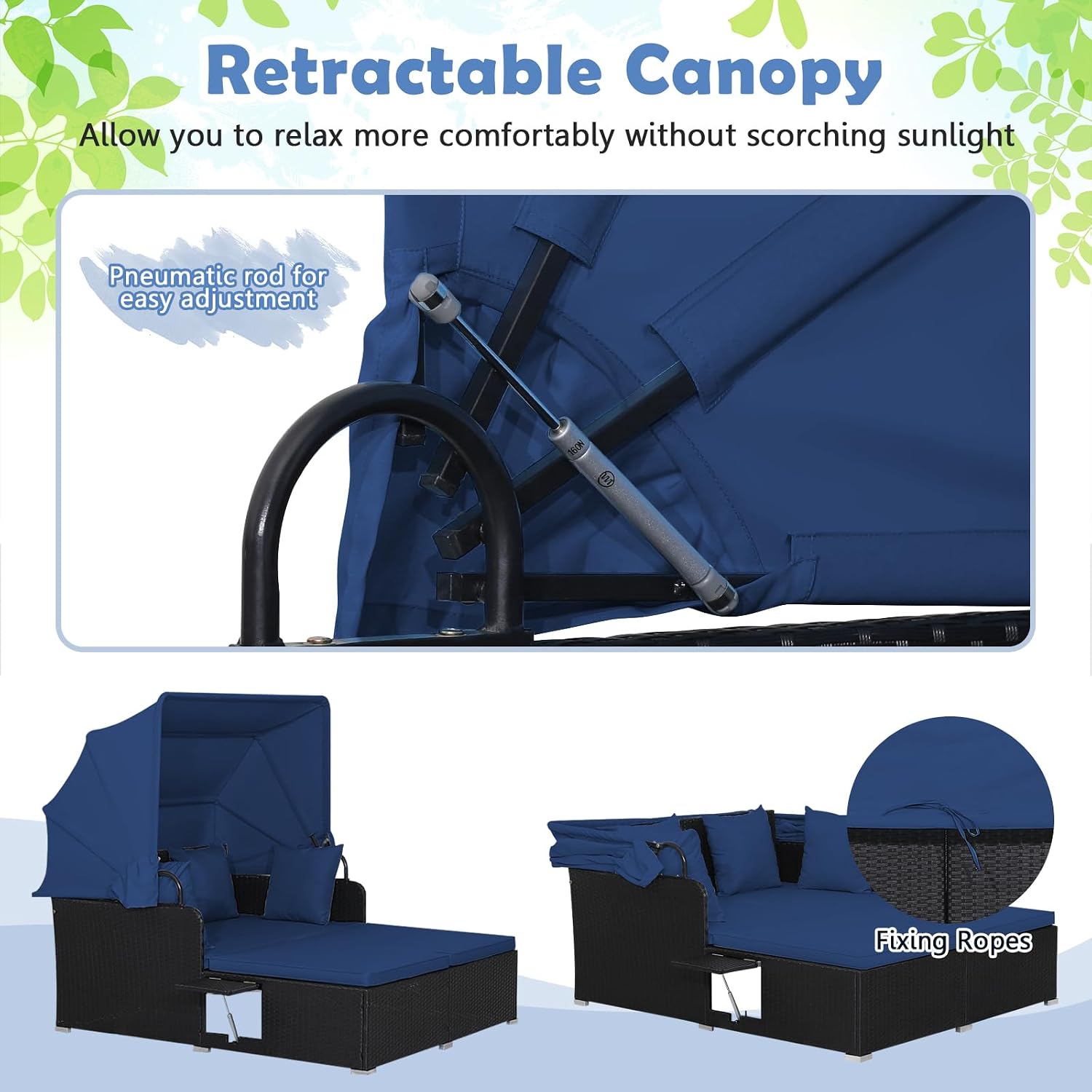 Leżanka ogrodowa z wysuwanym b – Outdoor Daybed Furniture recenzja i cena