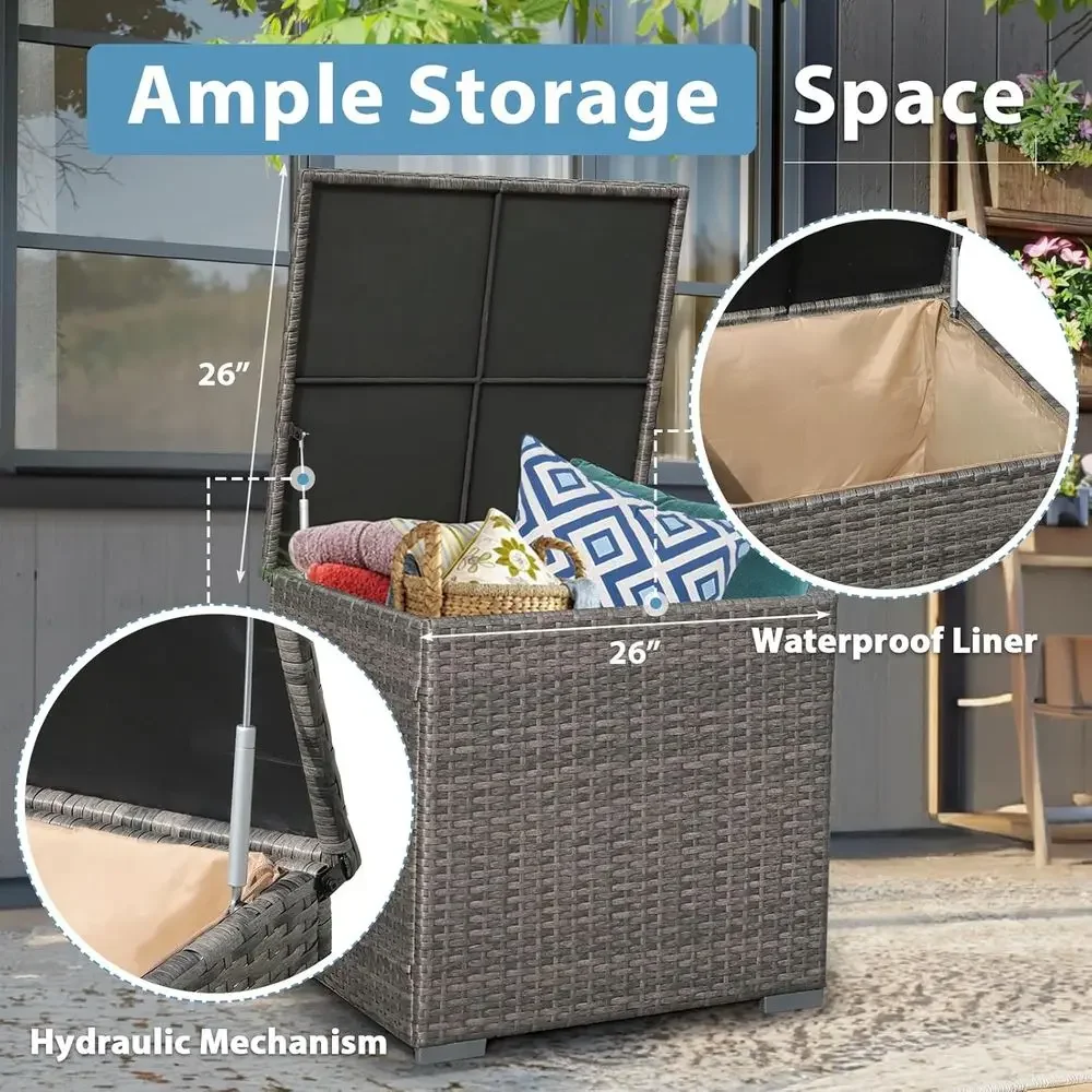 8-częściowy zestaw mebli ogrod – Outdoor Furniture Fire Table recenzja i cena