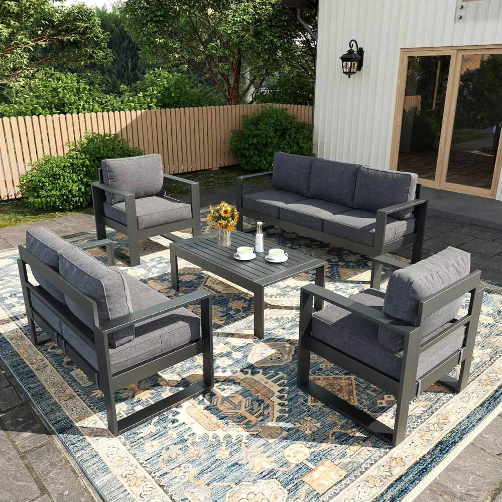 Zestaw mebli na taras, meble b – Outdoor Furniture Fire Table recenzja i cena