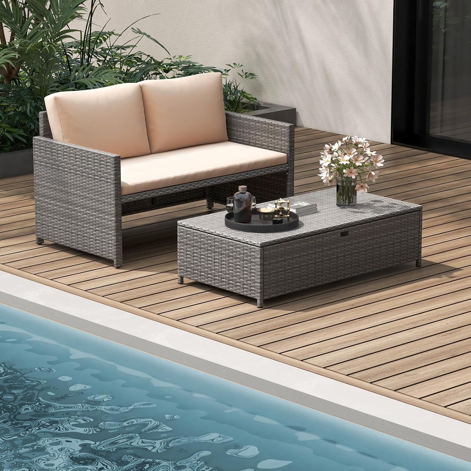 Wiklinowy leżak ogrodowy, sofa – Outdoor Daybed Furniture recenzja i cena