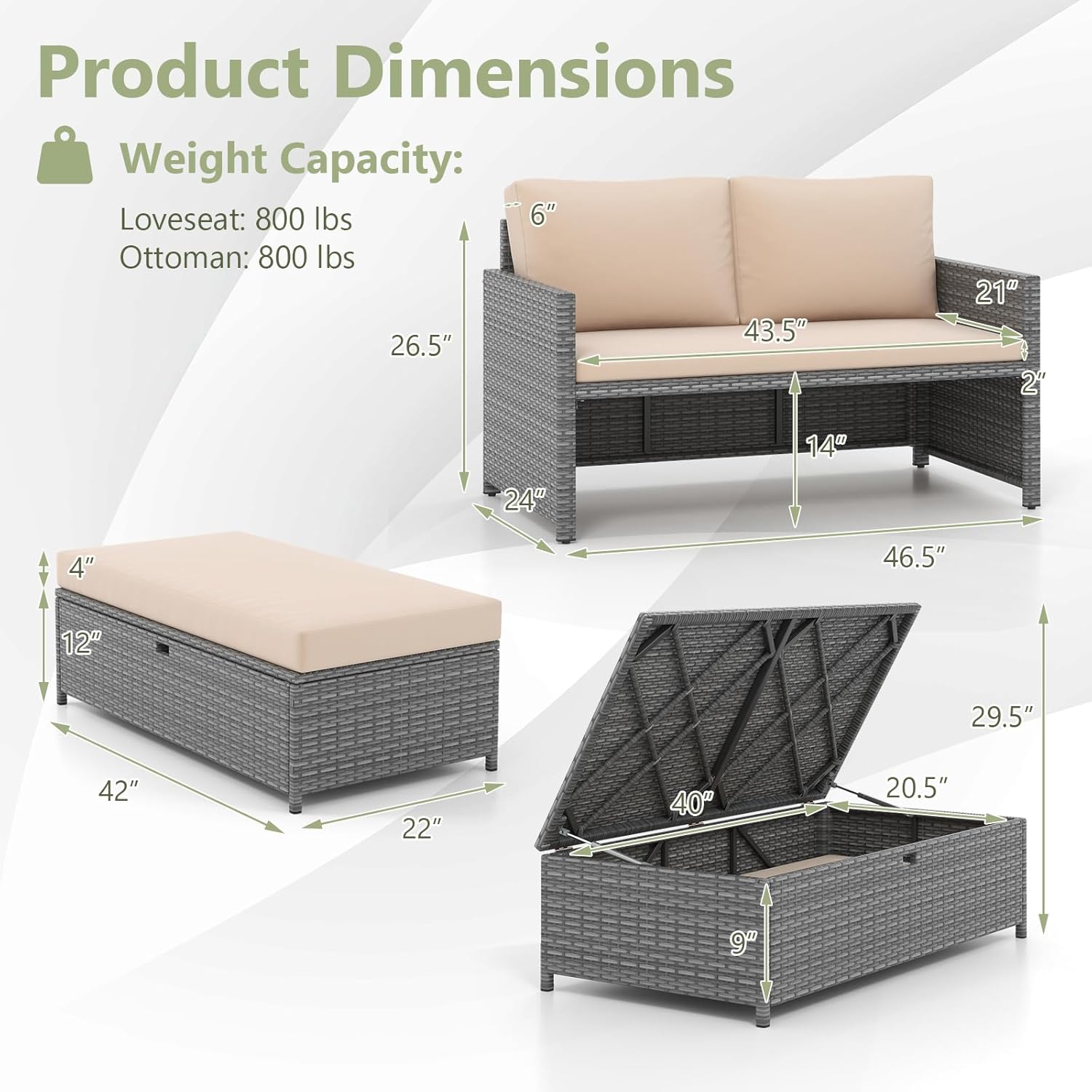 Wiklinowy leżak ogrodowy, sofa – Outdoor Daybed Furniture recenzja i cena