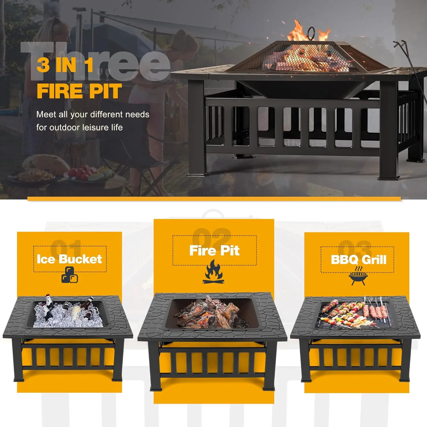 Ognisko ogrodowe, 32-calowy me – Outdoor Furniture Fire Table recenzja i cena