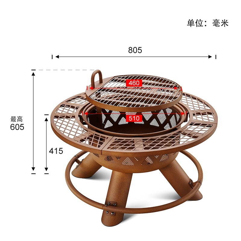 Nowoczesny, przenośny grill i  – Outdoor Furniture Fire Table recenzja i cena