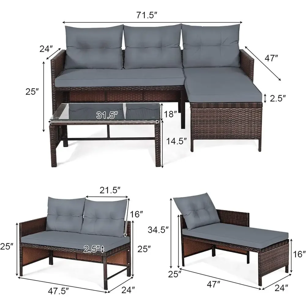 Wiklinowy zestaw mebli ogrodow – Rattan Lounge Set recenzja i cena