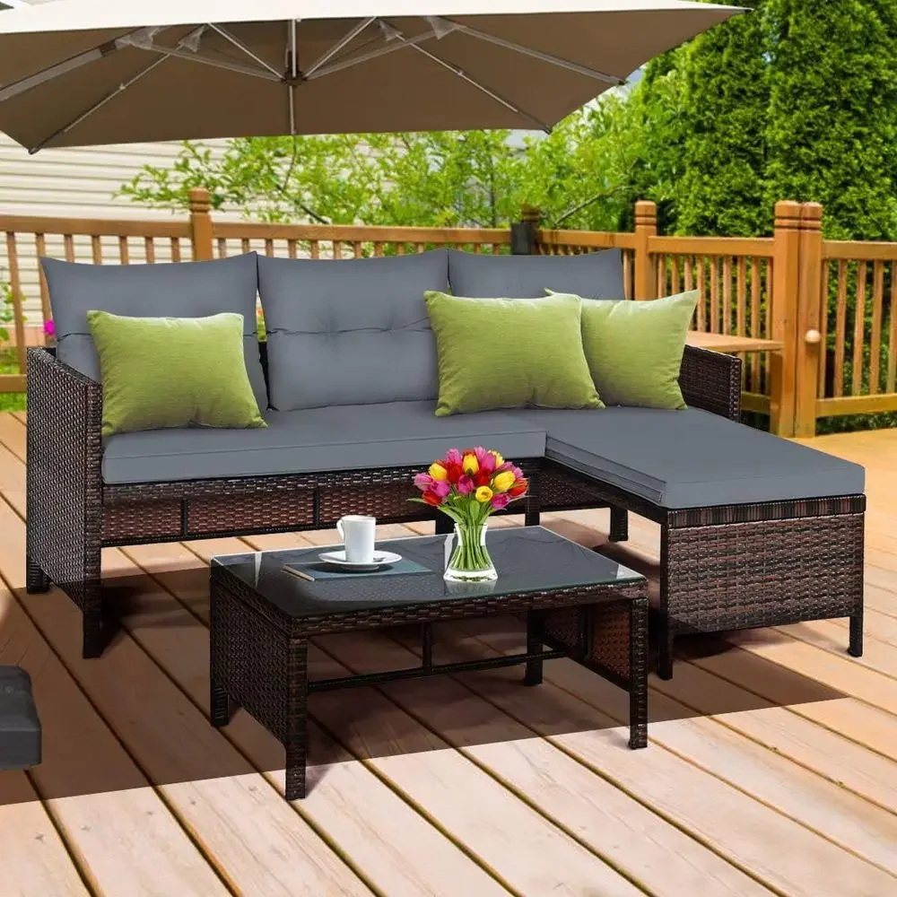 Wiklinowy zestaw mebli ogrodow – Rattan Lounge Set recenzja i cena