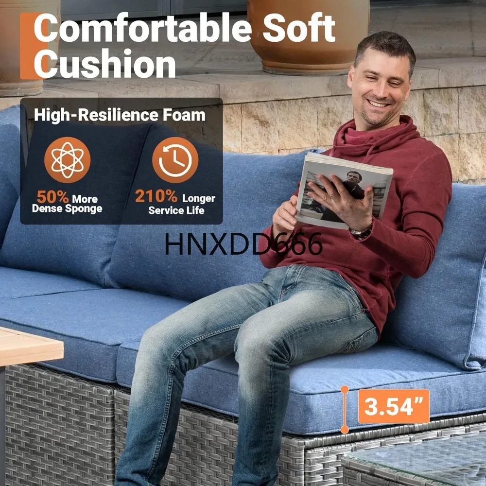8-częściowy zestaw mebli ogrod – Outdoor Furniture Fire Table recenzja i cena