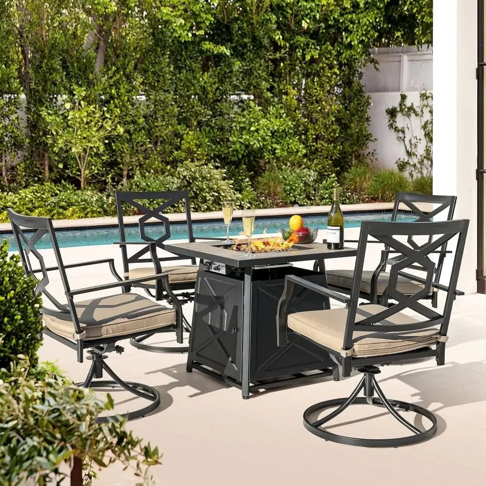 5-częściowy zestaw mebli ogrod – Outdoor Furniture Fire Table recenzja i cena